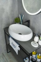 Накладная раковина GID Lago N9030a 60 глянцевая белая, овальная, фаянс