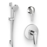 Душевой комплект Смеситель Hansgrohe Logis E 71608000 + Гарнитур Vernis Blend 26275000 + Подключение FixFit 27454000