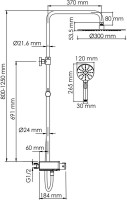 Душевая стойка Wasserkraft Aller A113.116.127.CH Thermo с термостатом, хром