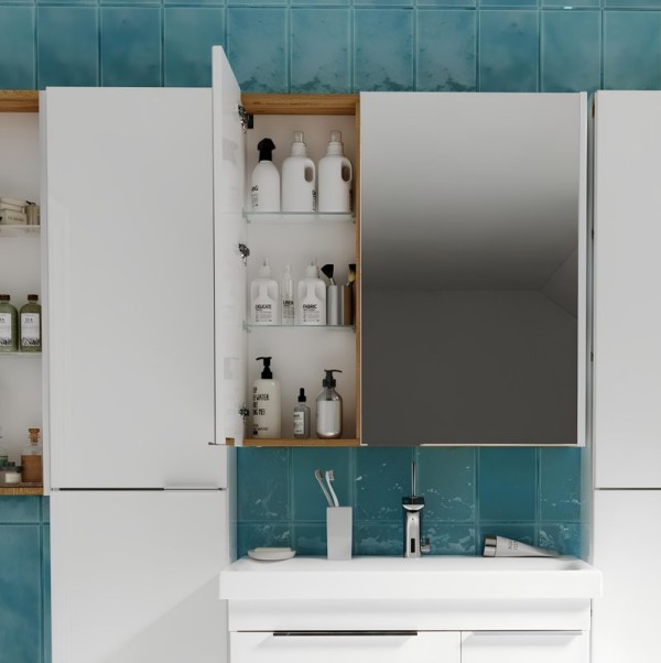 Зеркало-шкаф 1MarKa Gaula 80 белое