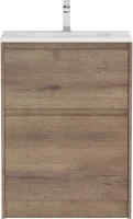 Тумба с раковиной BelBagno Kraft 39 60 напольная, rovere tabacco, раковина BB-8099-3-60