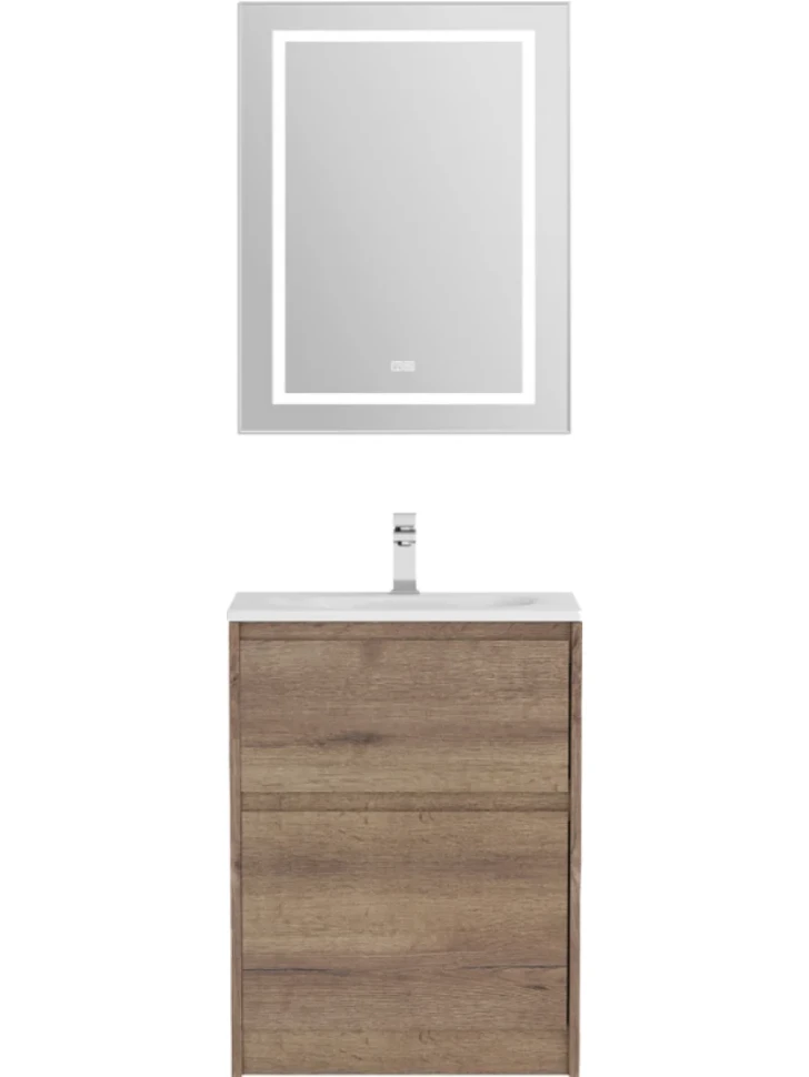Тумба с раковиной BelBagno Kraft 39 60 напольная, rovere tabacco, раковина BB-8099-3-60