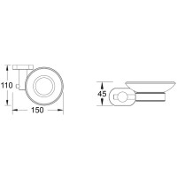 Мыльница Shevanik SG51 SG5103 настенная, стеклянная, хром Мыльница Shevanik SG51 SG5103 настенная, стеклянная, хром