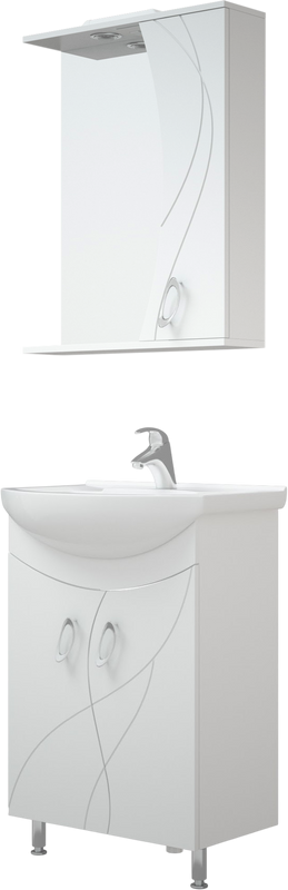 Тумба под раковину без столешницы Corozo Наина 60 напольная, белая