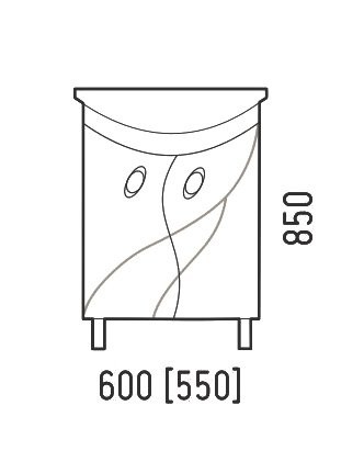 Тумба под раковину без столешницы Corozo Наина 60 напольная, белая