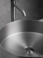 Накладная раковина AltroBagno Luna 001002 MtGr 40 оружейная сталь, круглая, нержавеющая сталь