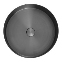 Накладная раковина AltroBagno Luna 001002 MtGr 40 оружейная сталь, круглая, нержавеющая сталь