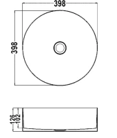 Накладная раковина AltroBagno Luna 001002 MtGr 40 оружейная сталь, круглая, нержавеющая сталь