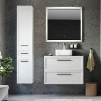 Мебель для ванной комнаты STWORKI Эстерсунд 90 белая матовая, монте тиберио