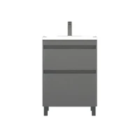 Тумба с раковиной Corozo Алабама 60 Z2 напольная, графит, soft-touch