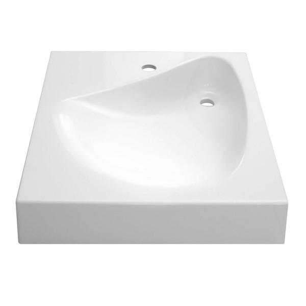 Раковина над стиральной машиной Belux Vortex VR 61x51 глянцевая белая, прямоугольная, с комплектом кронштейнов