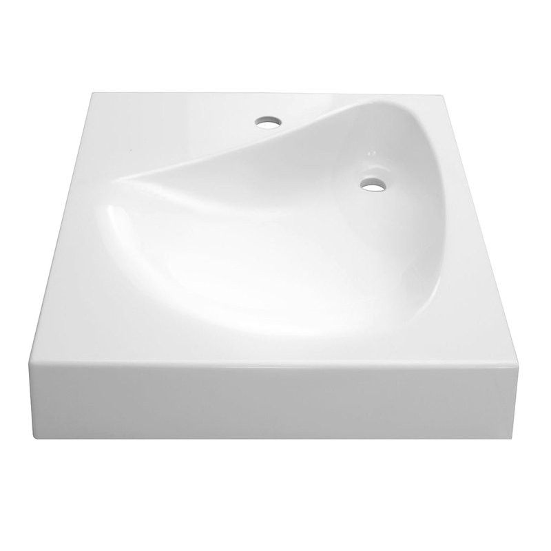 Раковина над стиральной машиной Belux Vortex VR 61x51 глянцевая белая, прямоугольная, с комплектом кронштейнов