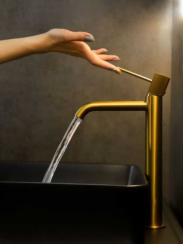 Смеситель для раковины AltroBagno Bilancia AltroBagnoBilancia010227BG матовое золото