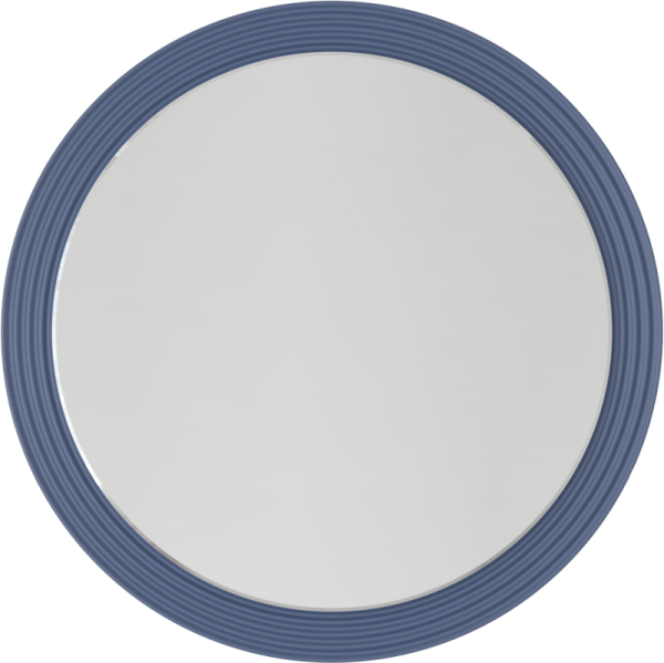 Зеркало круглое La Fenice Terra 65 синее матовое
