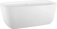 Акриловая ванна Aquanet Fine 260051 170x80 см, отдельностоящая, белая матовая, овальная, на ножках, со сливом-переливом