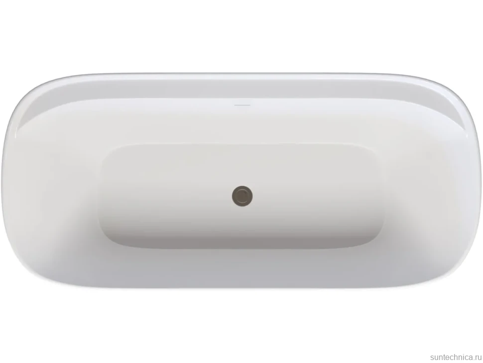 Акриловая ванна Aquanet Fine 260051 170x80 см, отдельностоящая, белая матовая, овальная, на ножках, со сливом-переливом