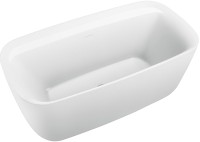 Акриловая ванна Aquanet Fine 260051 170x80 см, отдельностоящая, белая матовая, овальная, на ножках, со сливом-переливом