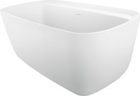 Акриловая ванна Aquanet Fine 260051 170x80 см, отдельностоящая, белая матовая, овальная, на ножках, со сливом-переливом