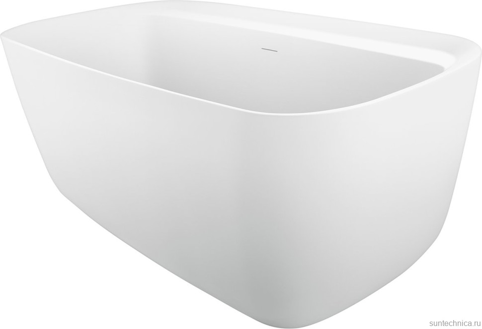 Акриловая ванна Aquanet Fine 260051 170x80 см, отдельностоящая, белая матовая, овальная, на ножках, со сливом-переливом