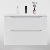 Тумба с раковиной Style Line Марелла 80 подвесная, белая матовая