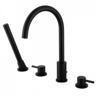 Смеситель на борт ванны Abber Wasser Kreis AF8113B матовый черный Смеситель на борт ванны Abber Wasser Kreis AF8113B матовый черный