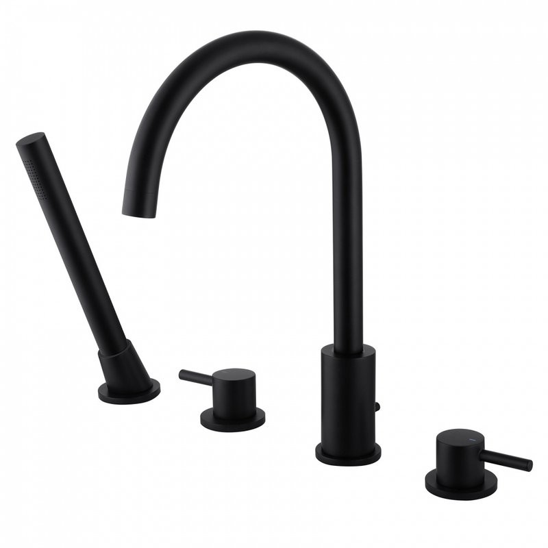 Смеситель на борт ванны Abber Wasser Kreis AF8113B матовый черный