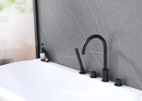 Смеситель на борт ванны Abber Wasser Kreis AF8113B матовый черный Смеситель на борт ванны Abber Wasser Kreis AF8113B матовый черный