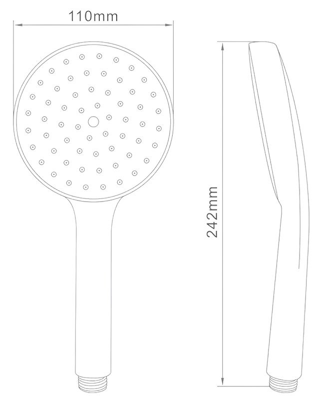 Душевая лейка Splenka S450 S450.09 хром