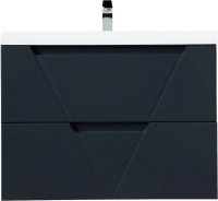 Тумба с раковиной BelBagno Vittoria 80 подвесная, grigio opaco, белая глянцевая раковина