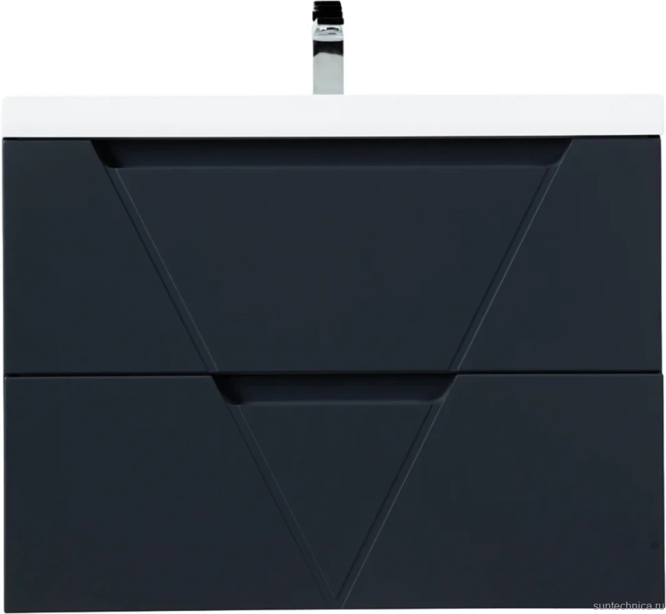 Тумба с раковиной BelBagno Vittoria 80 подвесная, grigio opaco, белая глянцевая раковина