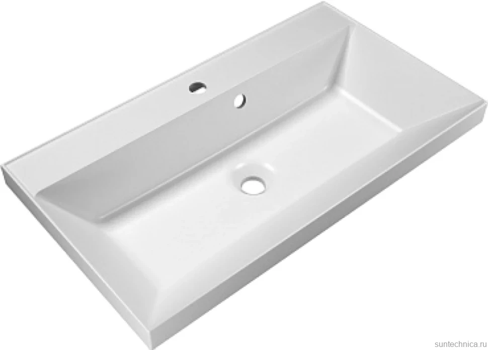Тумба с раковиной BelBagno Vittoria 80 подвесная, grigio opaco, белая глянцевая раковина