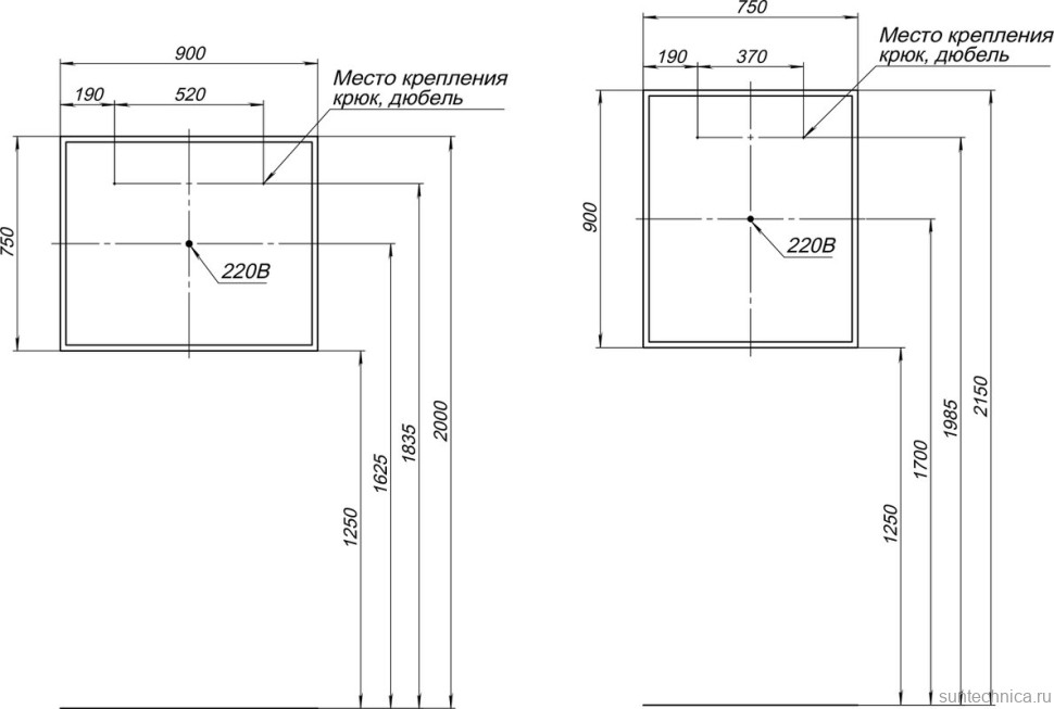 Мебель для ванной комнаты Aquanet Вега 2.0 90 подвесная, маренго