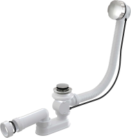 Слив-перелив для ванны AlcaPlast A55K-VE-01 52 мм, полуавтомат, хром, с сифоном