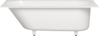 Ванна из искусственного камня Salini Ornella S-Sense 170x70 см, встраиваемая, матовая белая, на ножках