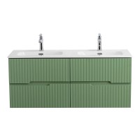 Тумба с раковиной Cezares Duet 120 фисташковый софт, раковина Cezares CZR-8073-120-2