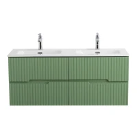 Тумба с раковиной Cezares Duet 120 фисташковый софт, раковина Cezares CZR-8073-120-2