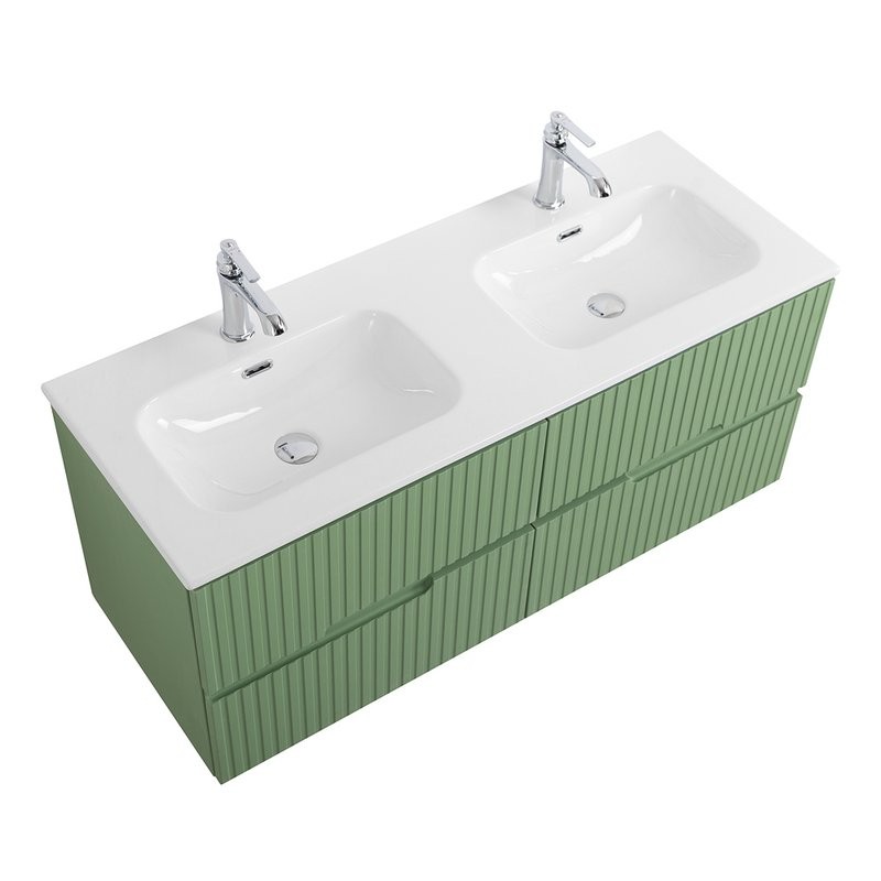 Тумба с раковиной Cezares Duet 120 фисташковый софт, раковина Cezares CZR-8073-120-2