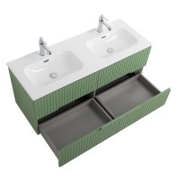 Тумба с раковиной Cezares Duet 120 фисташковый софт, раковина Cezares CZR-8073-120-2