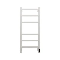 Полотенцесушитель электрический Grota Nosto 430х1000 RAL9016 EL 100x45 см, подключение справа, слева, скрытое подключение справа, матовый белый, лесенка, из стали