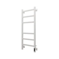 Полотенцесушитель электрический Grota Nosto 430х1000 RAL9016 EL 100x45 см, подключение справа, слева, скрытое подключение справа, матовый белый, лесенка, из стали