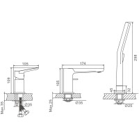 Смеситель на борт ванны BELZ B715 B66715 хром