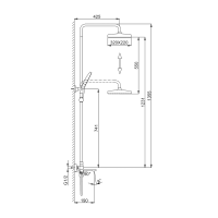 Душевая стойка Frap H84 F2484 хром
