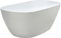 Ванна из искусственного камня Marmo Bagno Палермо 170x80 см, отдельностоящая, белая, овальная