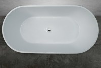 Ванна из искусственного камня Marmo Bagno Палермо 170x80 см, отдельностоящая, белая, овальная