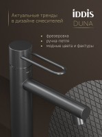 Смеситель для раковины IDDIS Duna DUNGM00i01 графит матовый