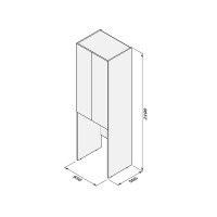 Шкаф-пенал для ванной Corozo Ларч 65 белый