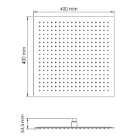 Лейка для тропического душа верхняя WasserKRAFT, Никель