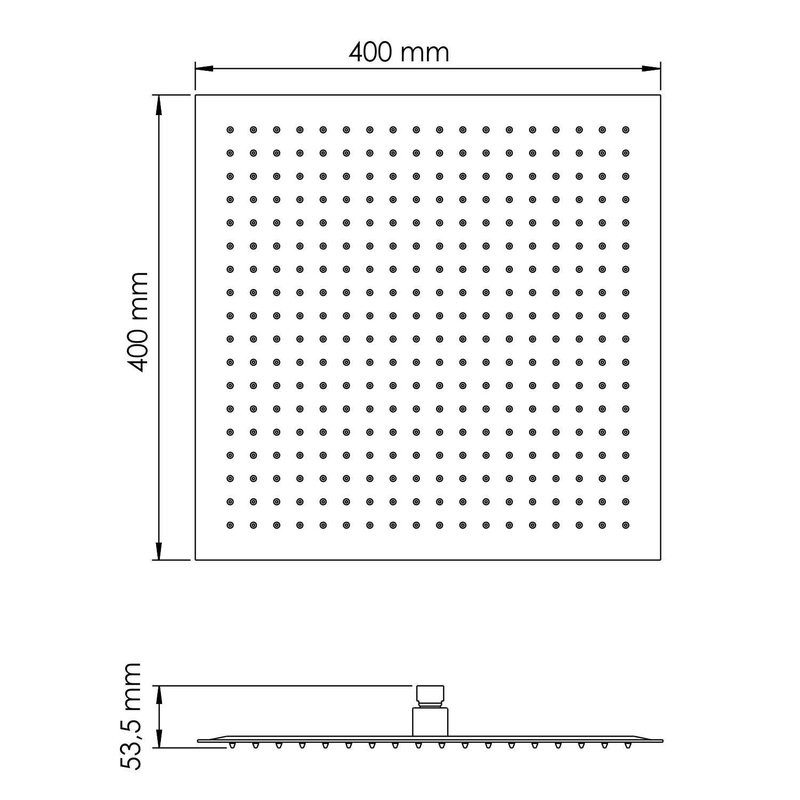 Лейка для тропического душа верхняя WasserKRAFT, Никель