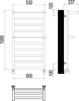 Полотенцесушитель водяной Terminus Хендрикс П10 0 500x100