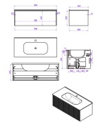 Мебель для ванной комнаты La Fenice Terra 100 белая, белая столешница, матовая раковина